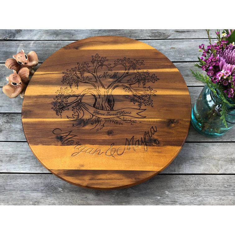 Trinx Personalized Laser Engraved Lazy Susan Serving Set Wayfair